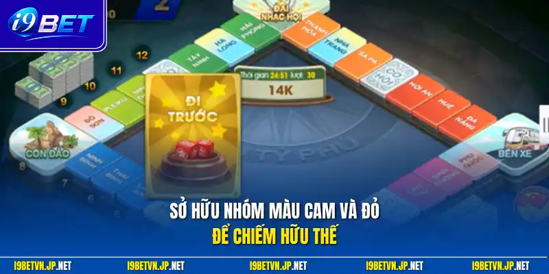 Sở hữu nhóm màu cam và đỏ để chiếm hữu thế